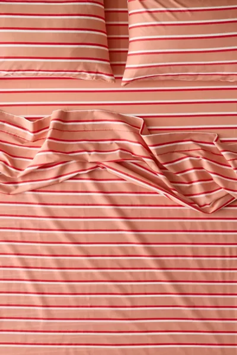 Double Stripe Brushed Cotton Sheet Set