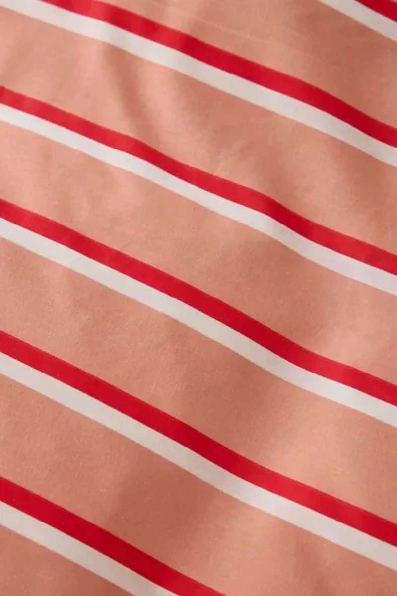 Double Stripe Brushed Cotton Duvet Cover Set
