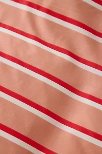 Double Stripe Brushed Cotton Duvet Cover Set