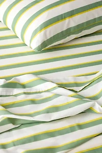 Off-Set Stripe Brushed Cotton Sheet Set