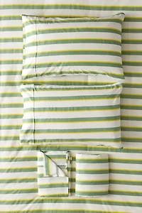 Off-Set Stripe Brushed Cotton Sheet Set