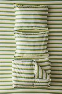 Off-Set Stripe Brushed Cotton Duvet Cover Set