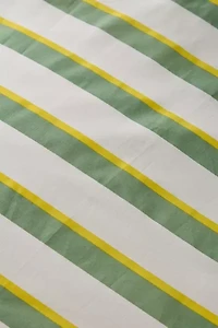 Off-Set Stripe Brushed Cotton Duvet Cover Set