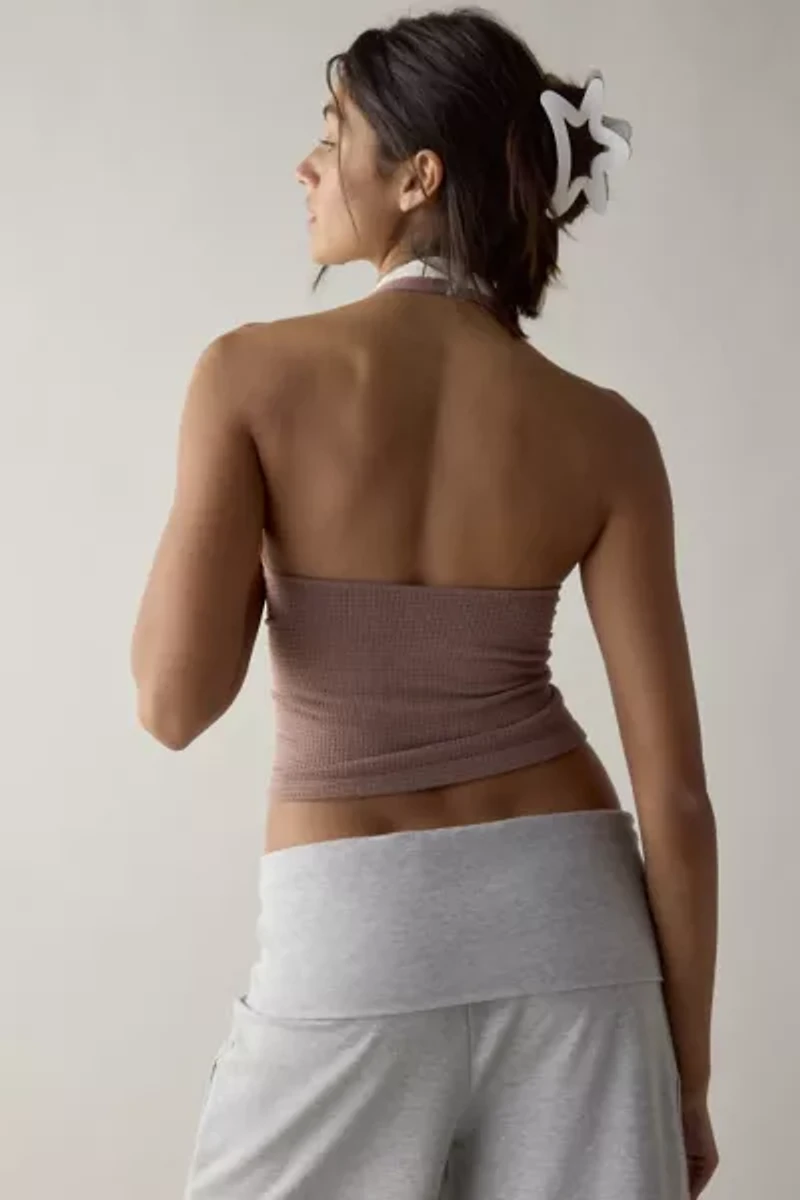 Out From Under Stassi Seamless Knit Lace-Up Halter Top