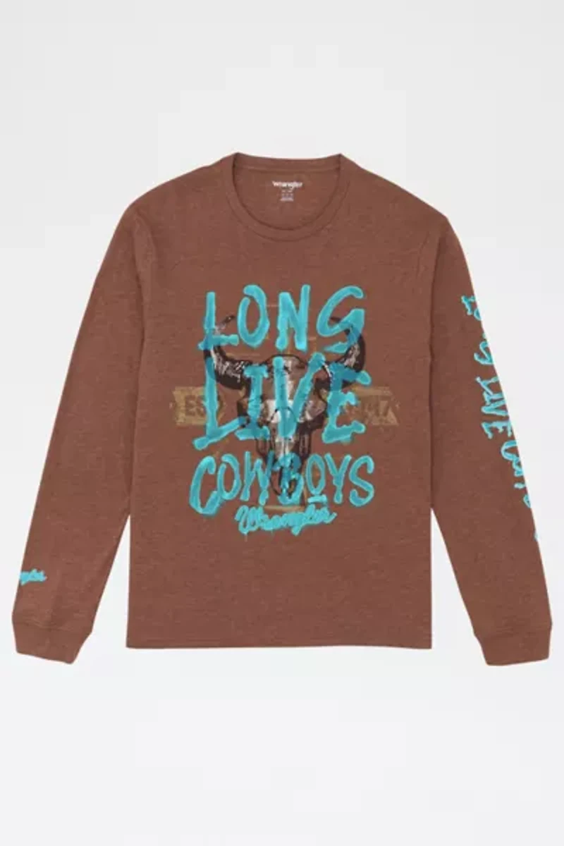 Wrangler Long Live Cowboys Graphic Sleeve Tee