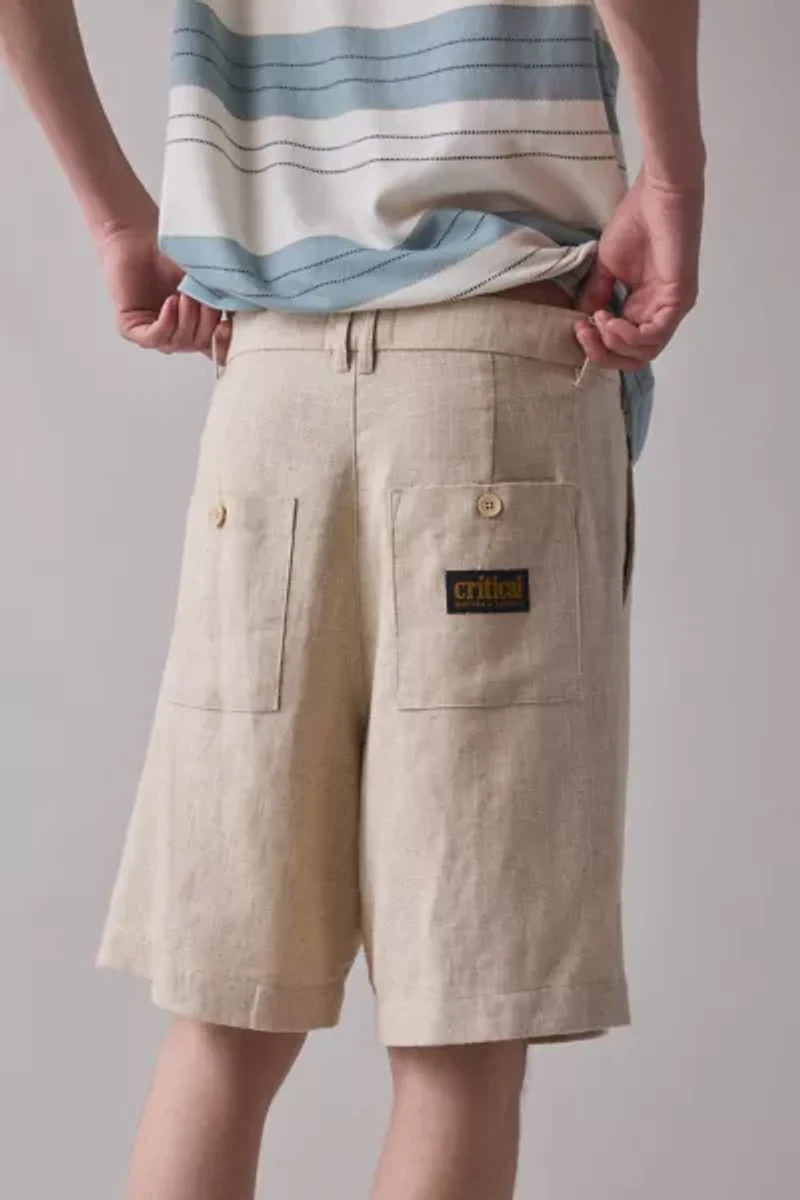 The Critical Slide Society Harro Linen Wide Leg Short