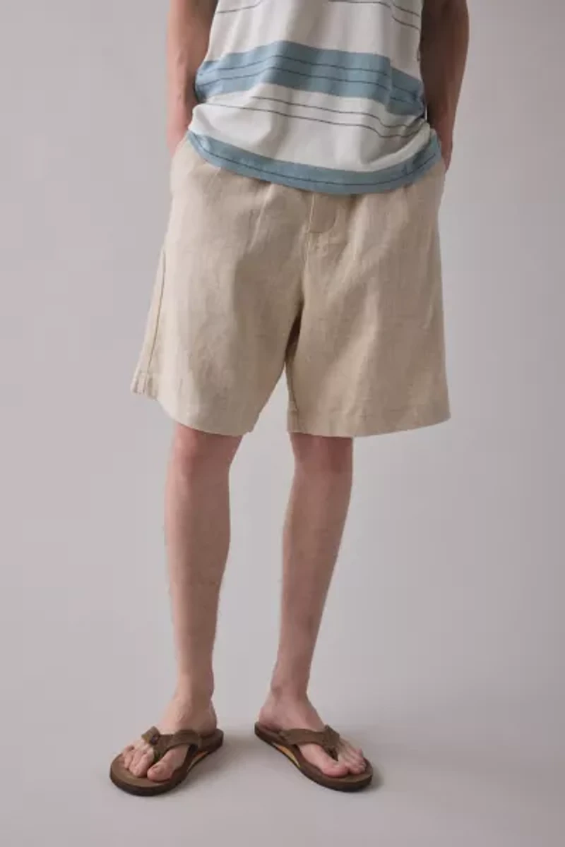 The Critical Slide Society Harro Linen Wide Leg Short