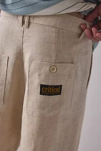 The Critical Slide Society Harro Linen Wide Leg Short