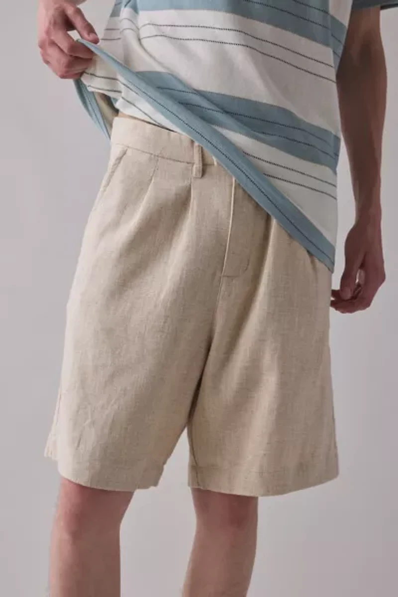 The Critical Slide Society Harro Linen Wide Leg Short