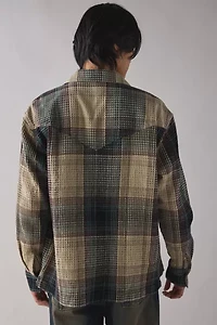 Wrangler Western Waffle Plaid Long Sleeve Shirt