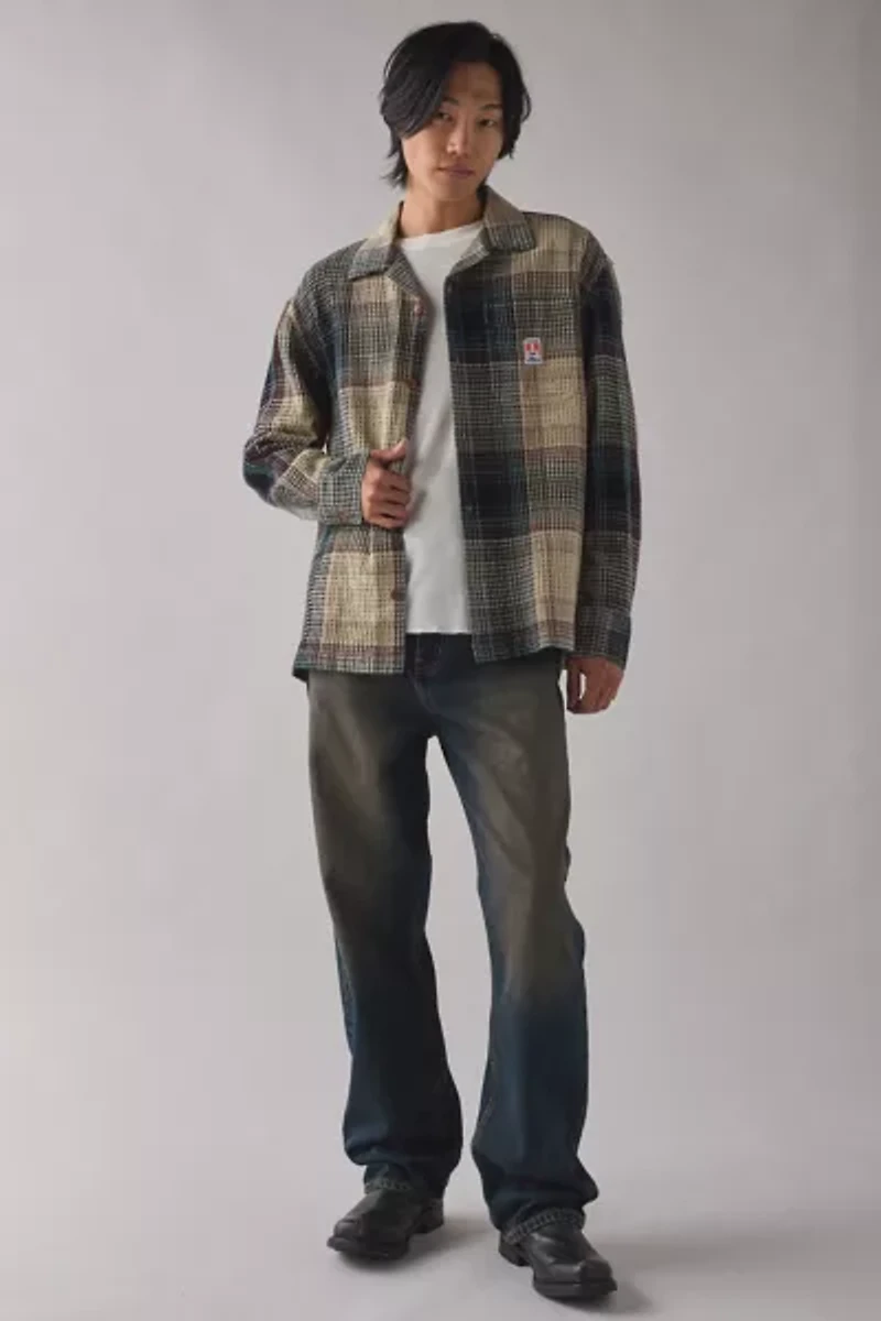 Wrangler Western Waffle Plaid Long Sleeve Shirt
