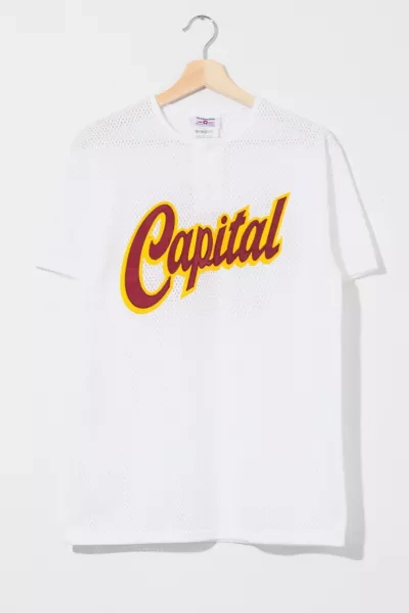 Vintage 1990s Distressed Capital Mesh Baseball Jersey