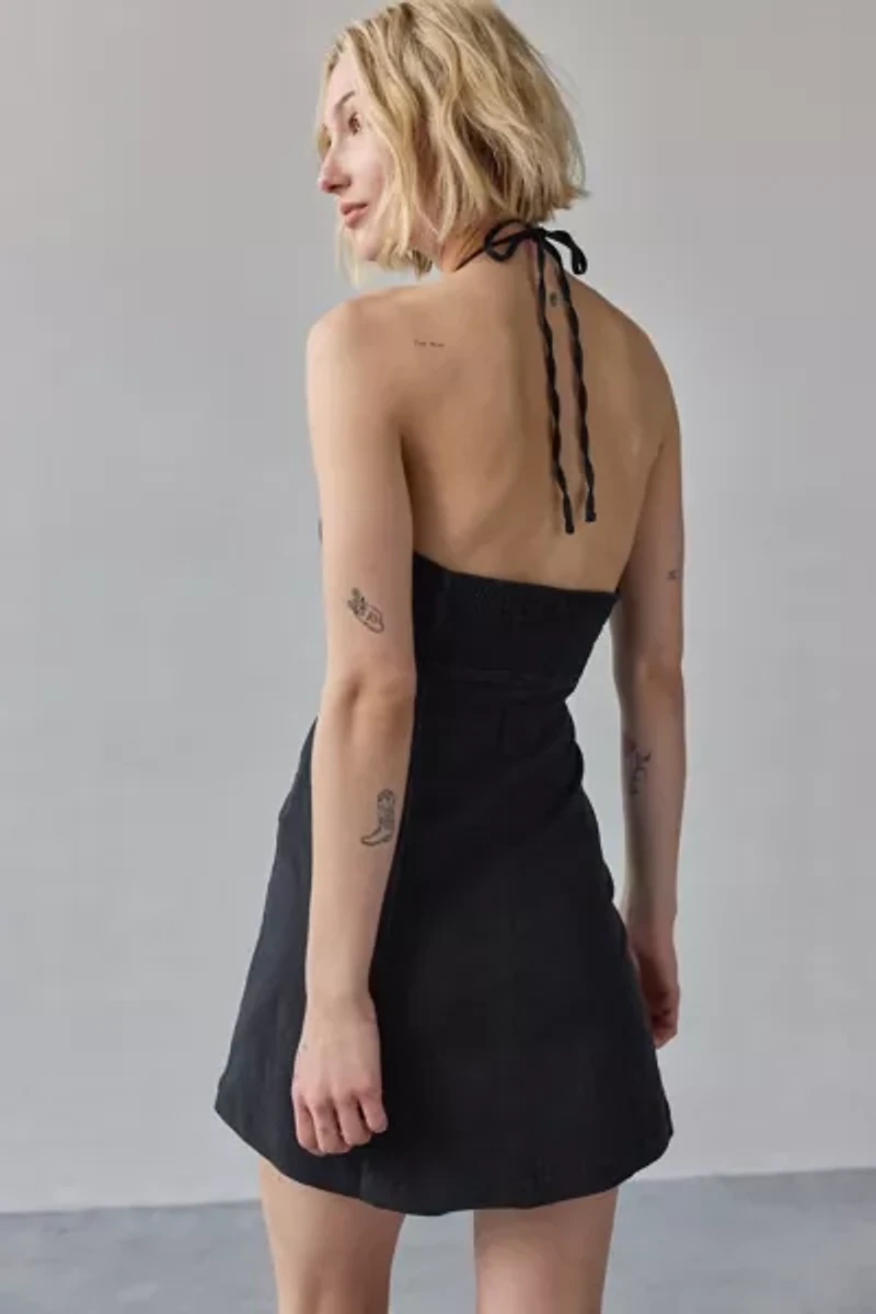 Kimchi Blue Cate Y-Neck Halter Mini Dress