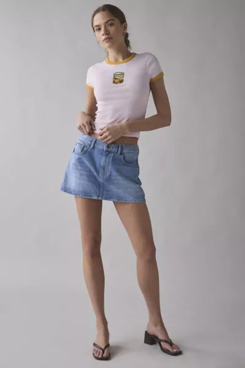 Kimchi Blue Too Perfect Peaches Graphic Ringer Baby Tee