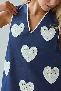 Sister Jane Heart To Denim Shift Mini Dress