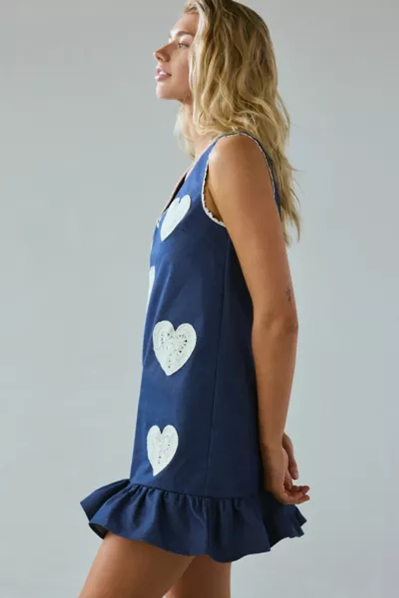 Sister Jane Heart To Denim Shift Mini Dress