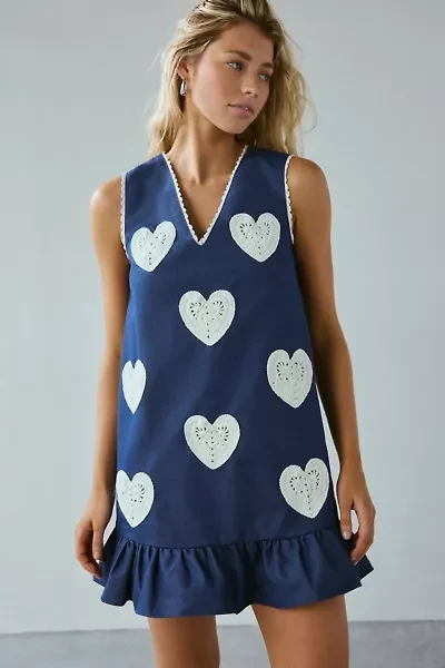 Sister Jane Heart To Denim Shift Mini Dress