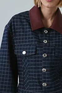 Ghospell Campbell Check Denim Jacket