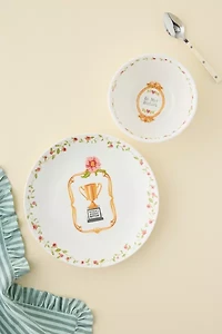 Graphic Printed Ceramic Dinner Plate