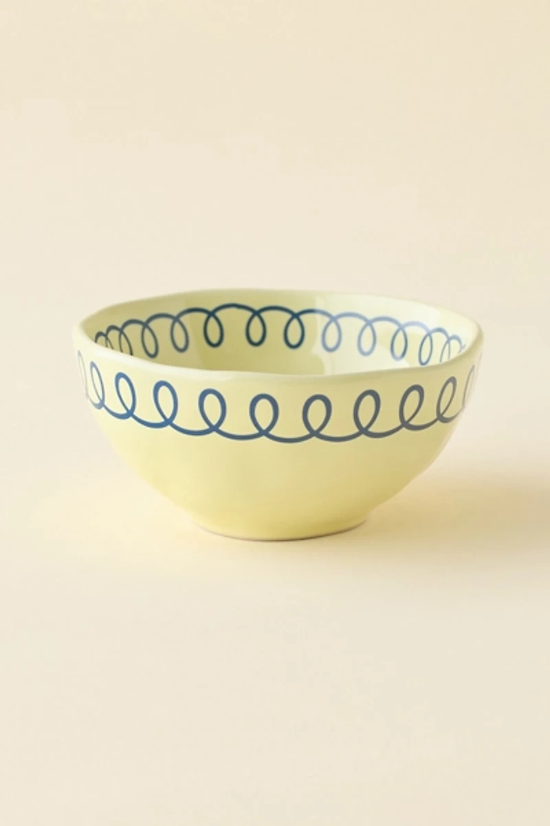 Graphic Printed Ceramic Cereal Bowl