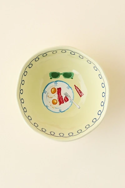 Graphic Printed Ceramic Cereal Bowl