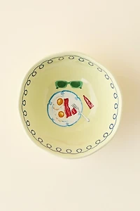 Graphic Printed Ceramic Cereal Bowl