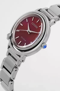 Citizen L Eco-Drive Red Mother of Pearl Dial Watch