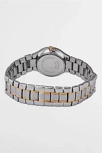 Movado Serio Quartz Black Dial Two-tone Watch