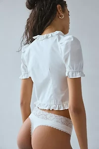 Out From Under Hattie Lace Trim Thong