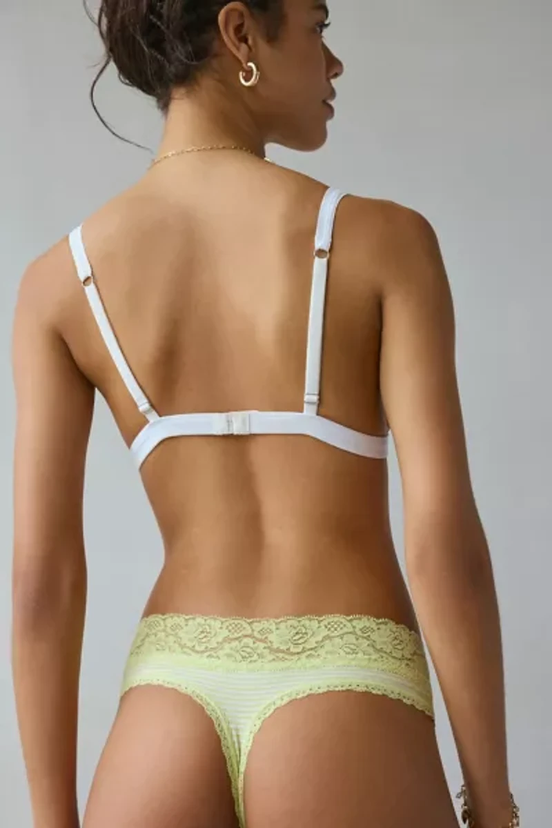 Out From Under Hattie Lace Trim Thong