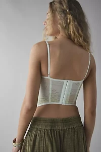 Out From Under Aura Lace-Trim Mesh Corset Top