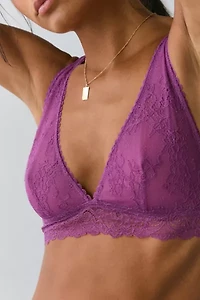 Out From Under Marie Semi-Sheer Lace Plunge Bralette
