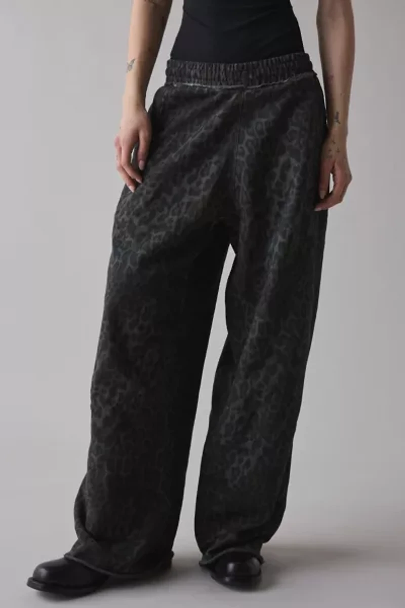 Jaded London Charcoal Leopard Marled Monster Jogger