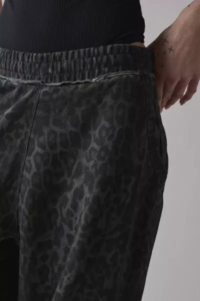 Jaded London Charcoal Leopard Marled Monster Jogger
