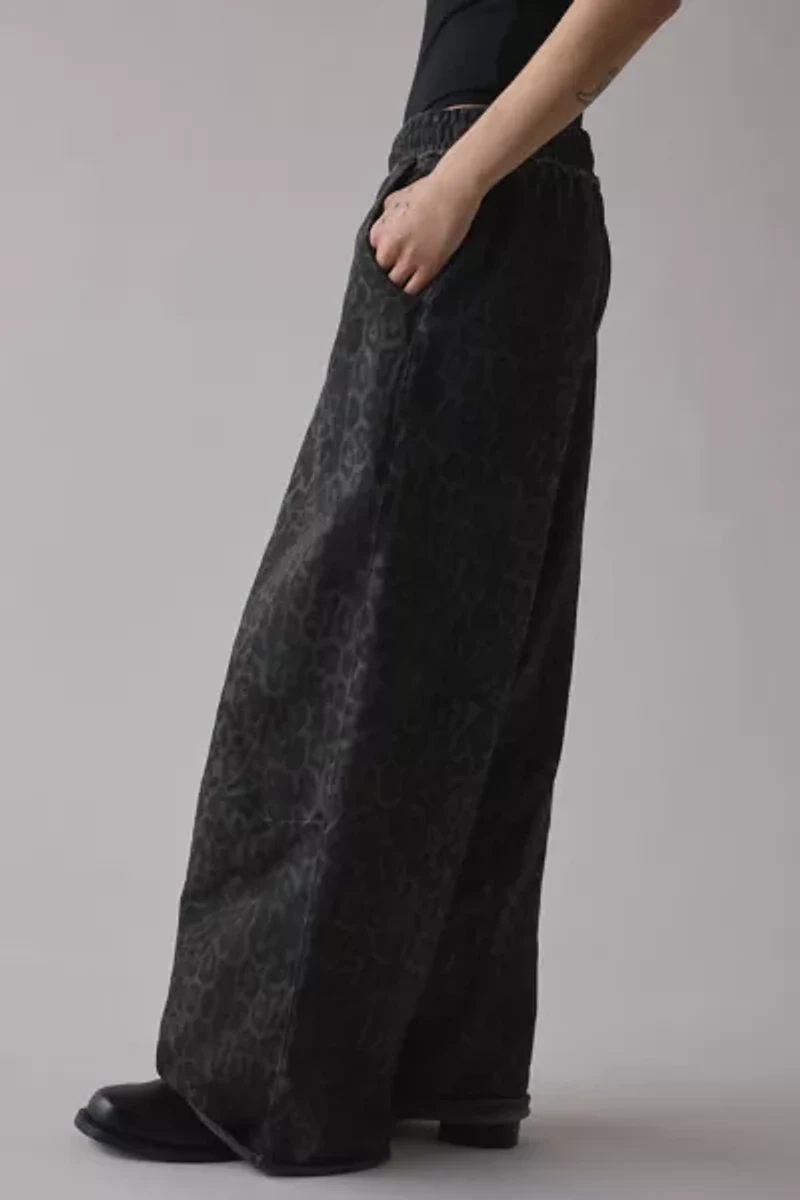 Jaded London Charcoal Leopard Marled Monster Jogger