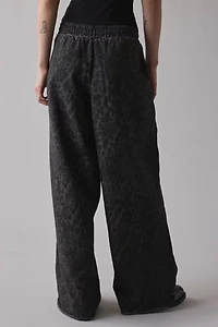 Jaded London Charcoal Leopard Marled Monster Jogger