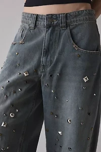 Jaded London Colossus Charm Studded Baggy Jean