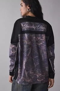 Jaded London Resident Hater Graphic Camo Hockey Jersey