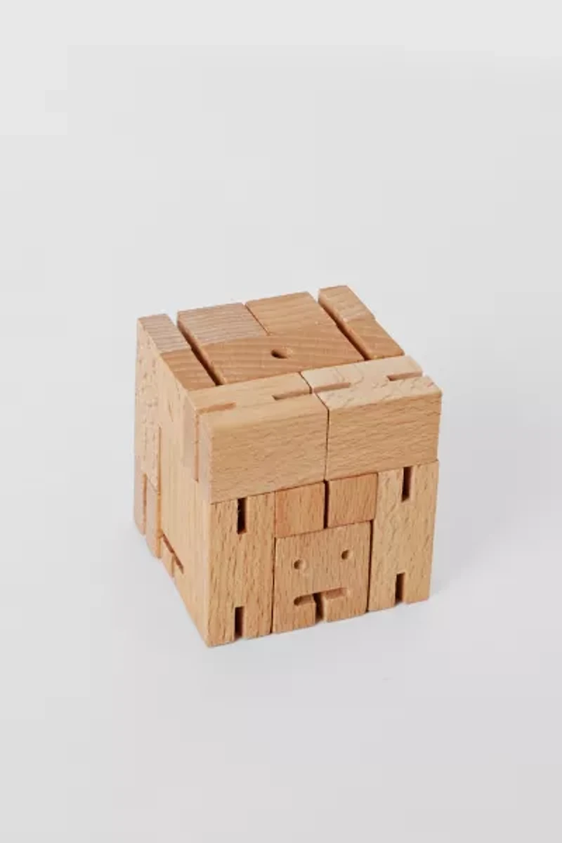 Areaware Cubebot & Milo Cubebot Wooden Set