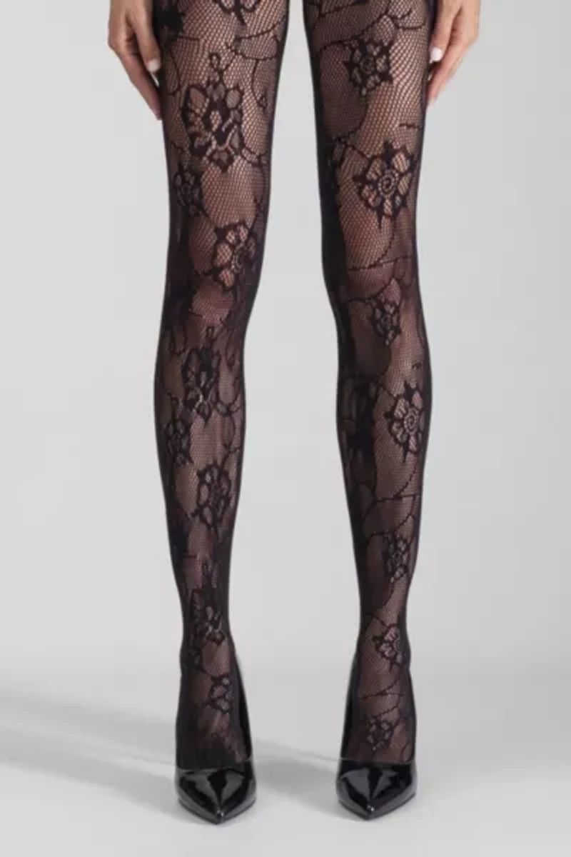LECHERY® Floral Net Tights