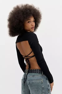 Silence + Noise Blake Backless Long Sleeve Top
