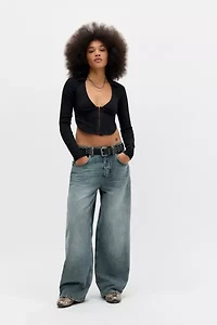 Silence + Noise Blake Backless Long Sleeve Top