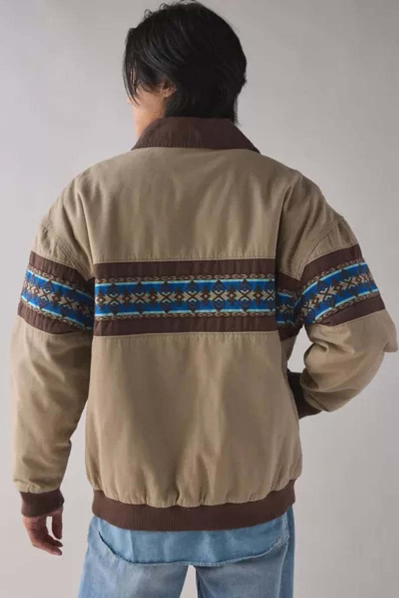 Wrangler Stripe Pattern Bomber Jacket