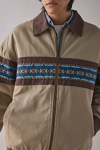 Wrangler Stripe Pattern Bomber Jacket