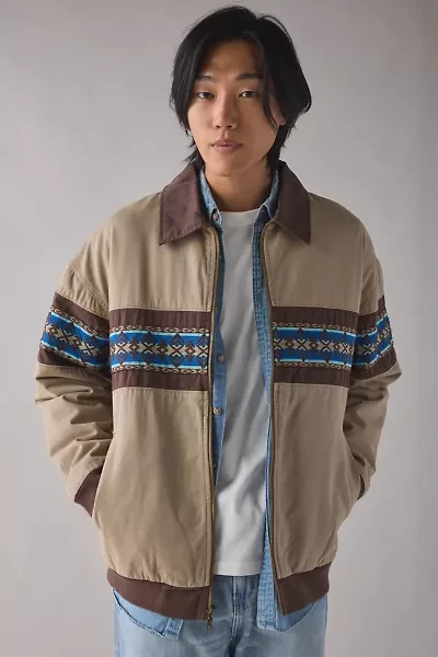 Wrangler Stripe Pattern Bomber Jacket