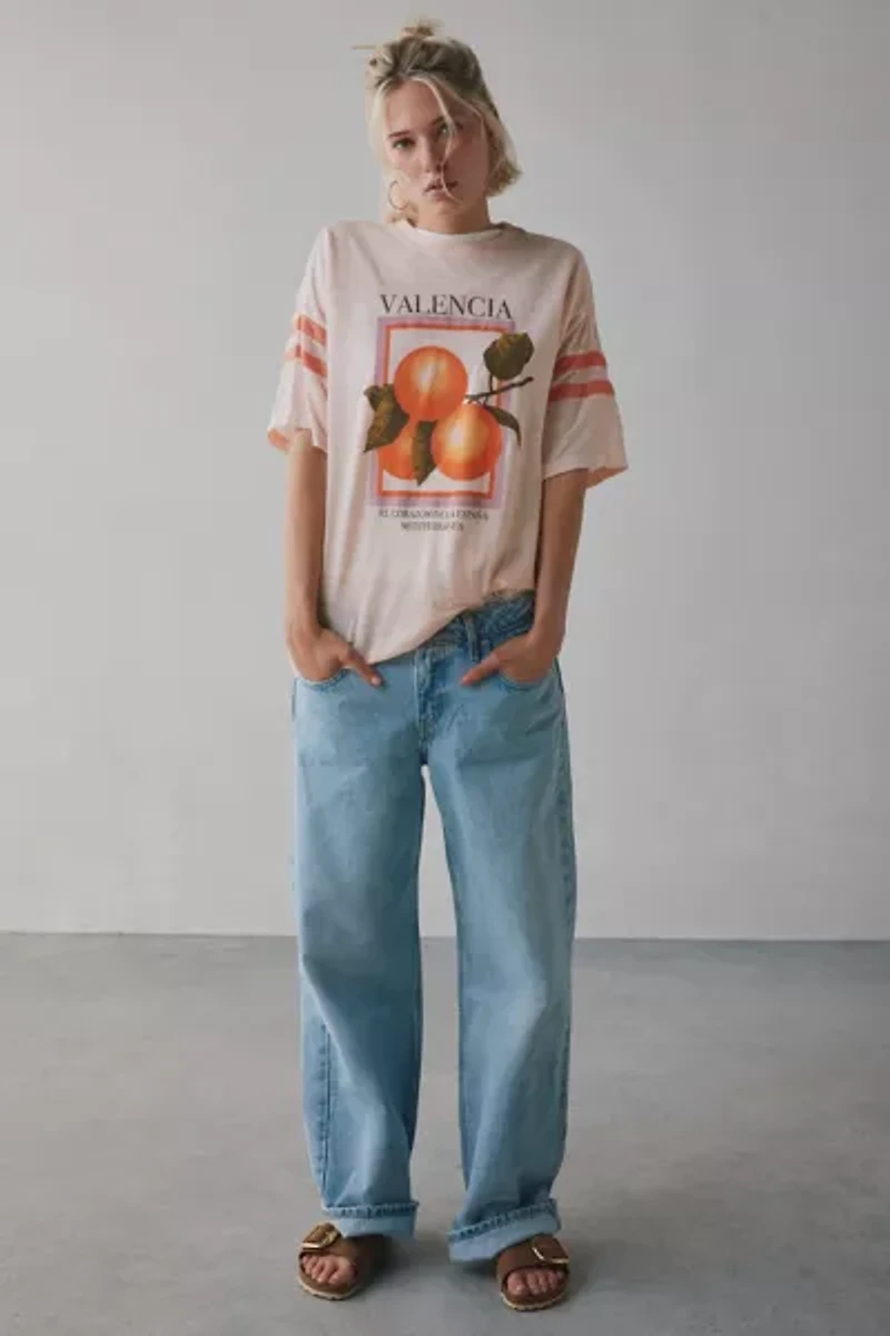 BDG Rowan Valencia Orange Graphic Oversized Tee