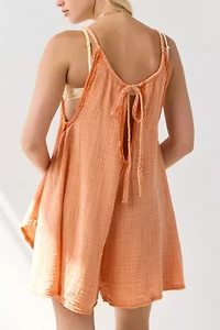 Out From Under Solace Overdyed Cotton Gauze Romper