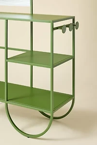 Lucie Iron Mirror Entryway Storage Console