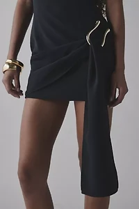 Lioness Martini Draped Belt Short Sleeve Mini Dress