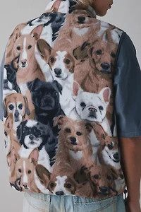 UO Dog Pattern Fleece Vest